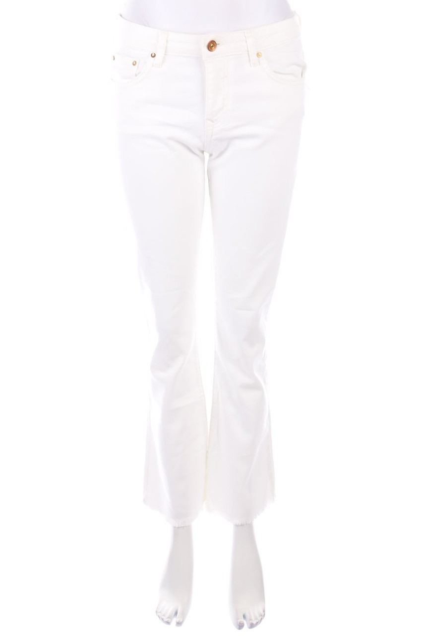 ZARA - Distressed, Flared-Jeans - D 36