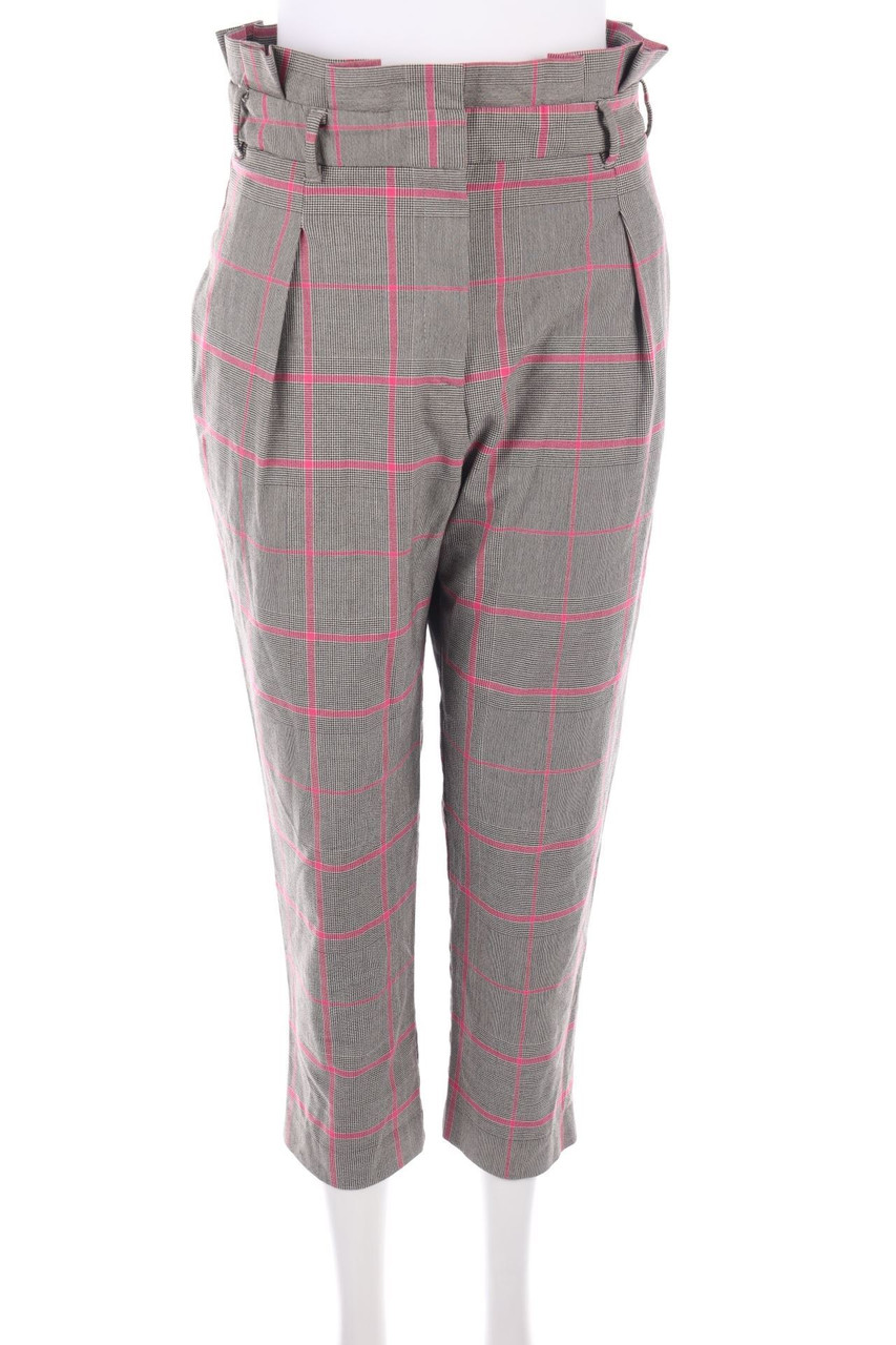 RIVER ISLAND - Paperbag-Hose mit Karo-Muster - D 38