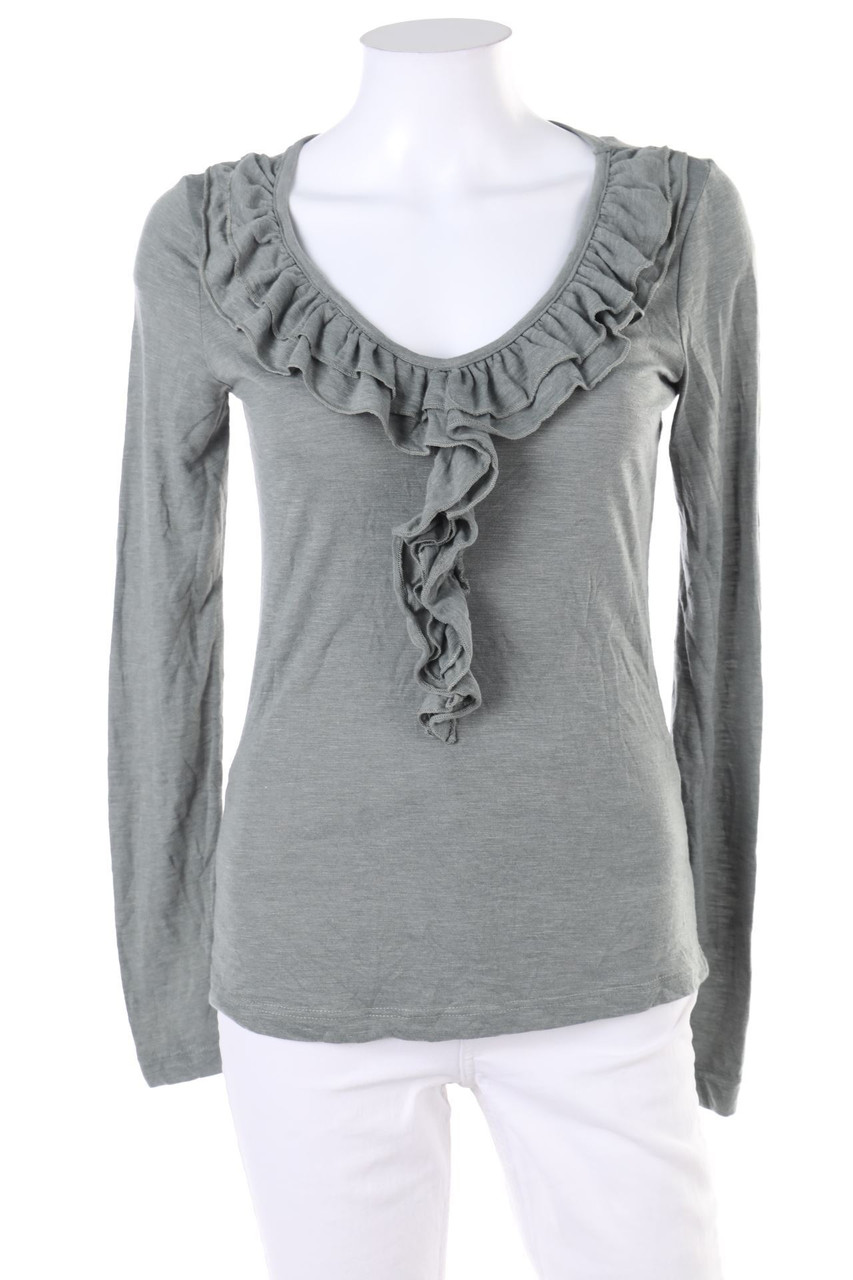 Sublevel - Longsleeve-Shirt mit Volants - M