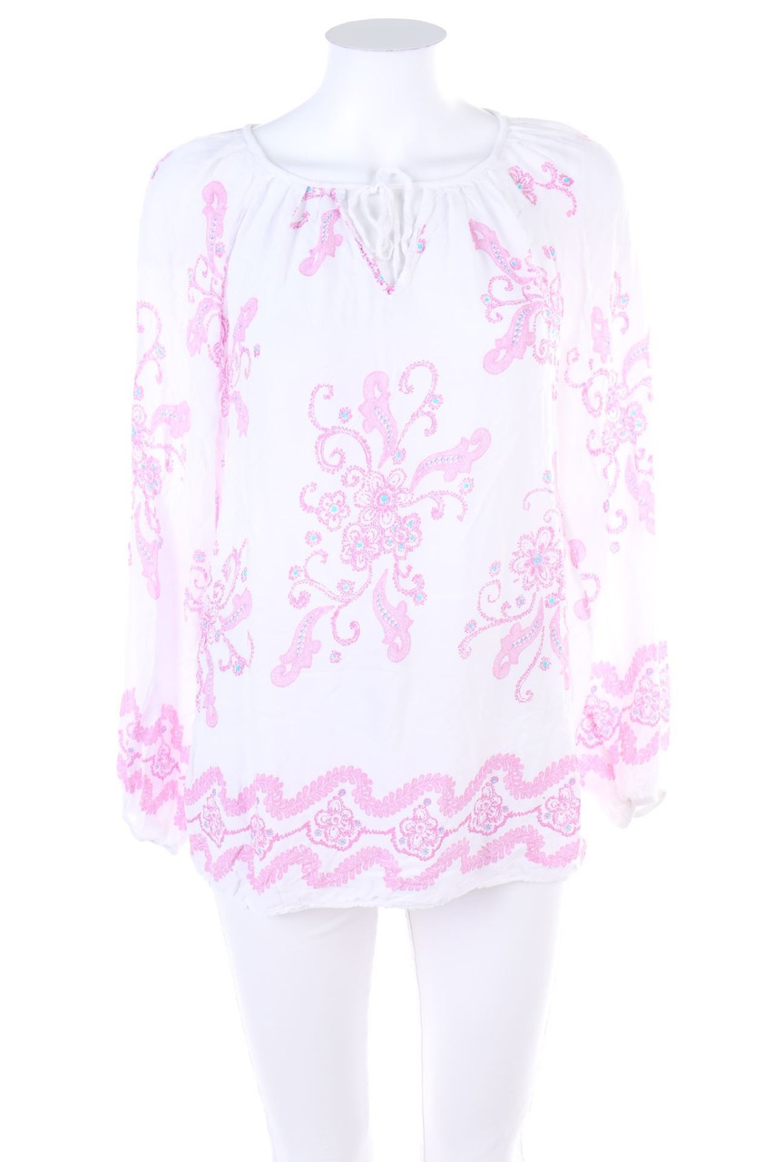 blue sand - Bluse mit Blumen-Print - D 34