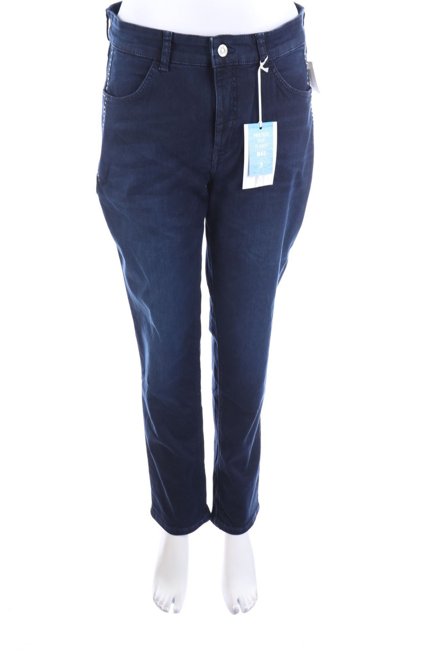 MAC - Used Look Skinny-Jeans mit Nieten - D 42