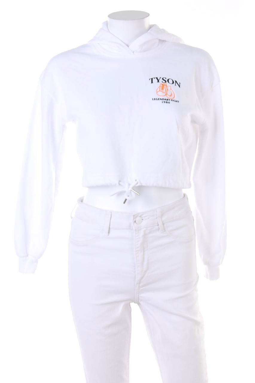 FB SISTER - Cropped-Kapuzen-Pullover mit Print - S