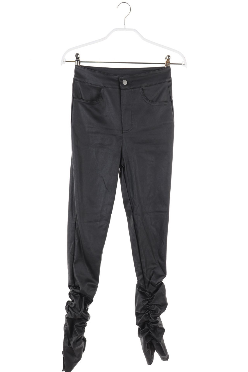 SHEIN - Coated Skinny Jeggings mit Drapierung - D 32