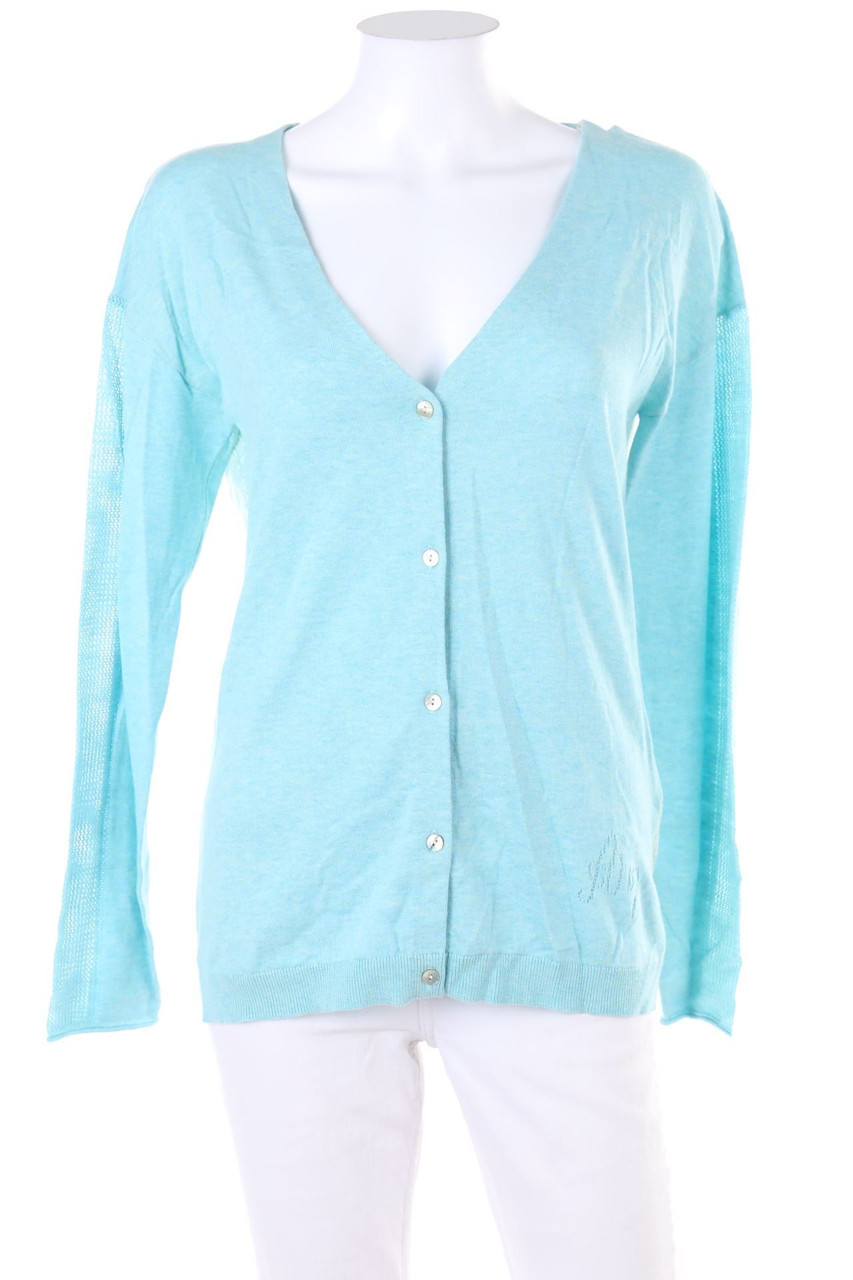 ARQUEONAUTAS - Muster-Cardigan mit Lochstrick-Details - M