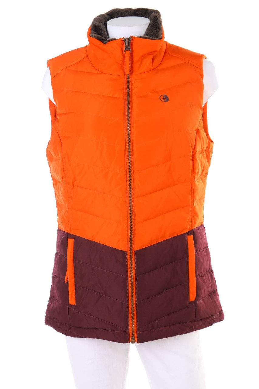 ARQUEONAUTAS - wattierte Weste mit Faux Fur-Kragen - M