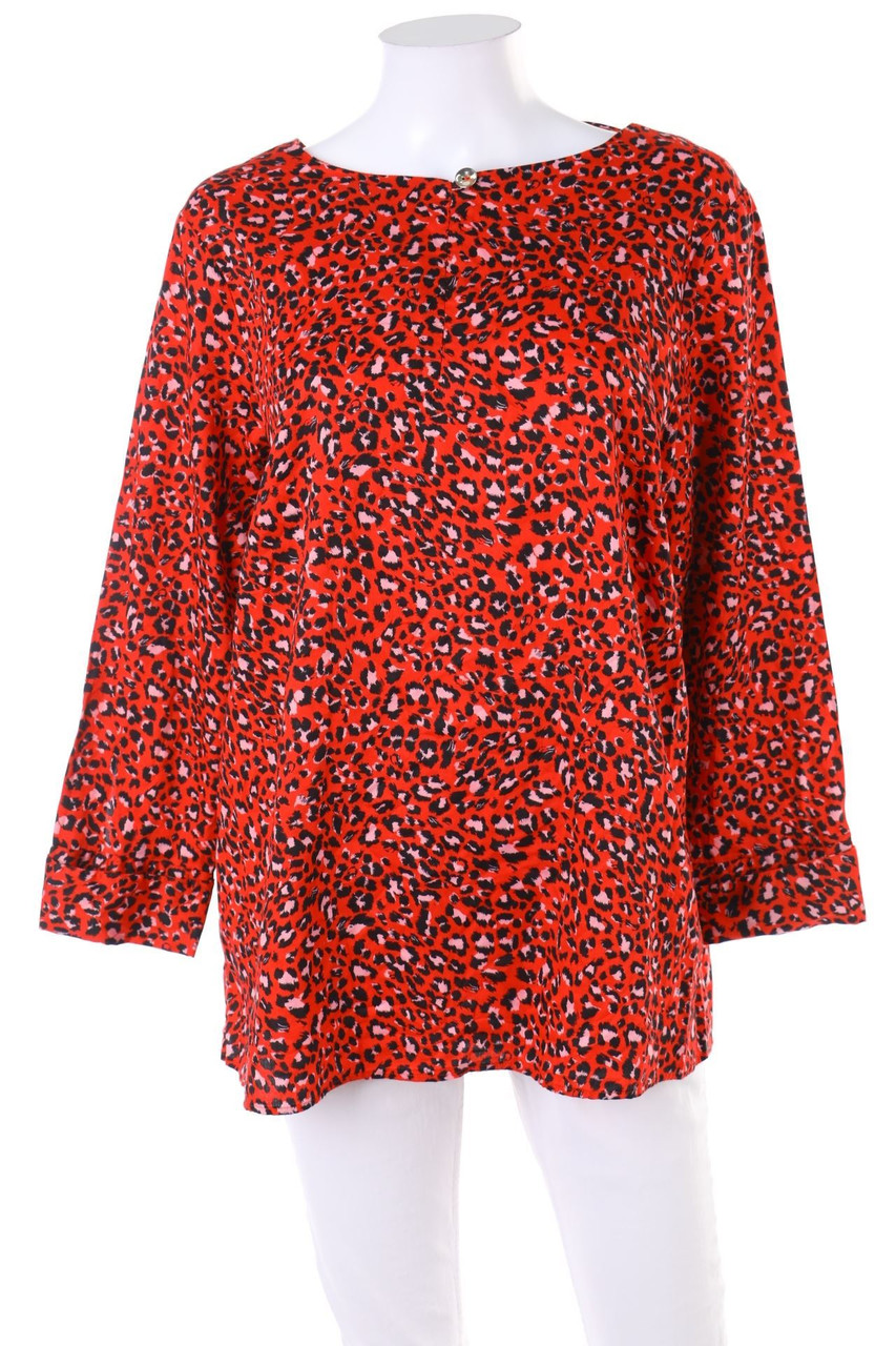 eterna - Bluse aus Baumwolle mit Leo-Print - D 46