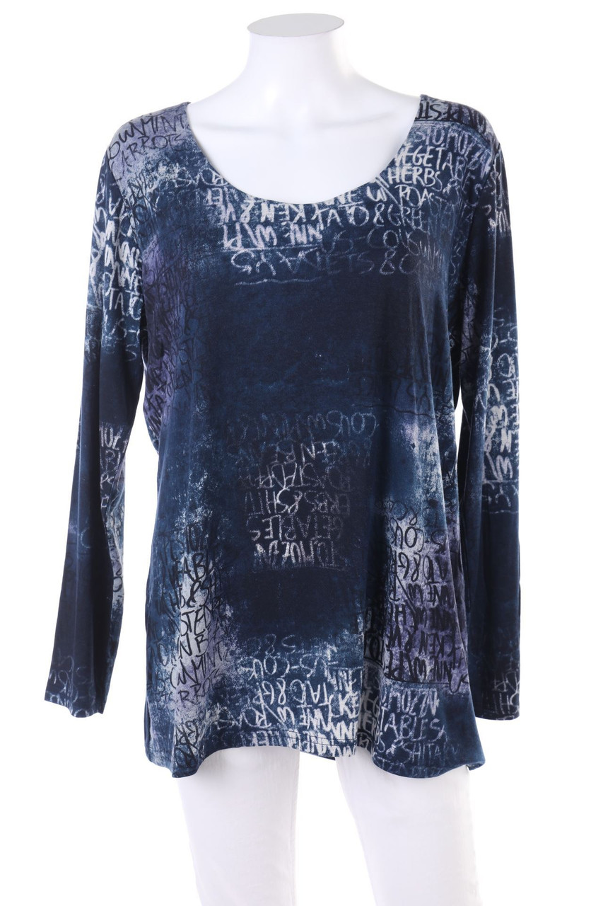 MANDARIN - Longsleeve-Shirt mit Print aus Viskose-Mix - D 46