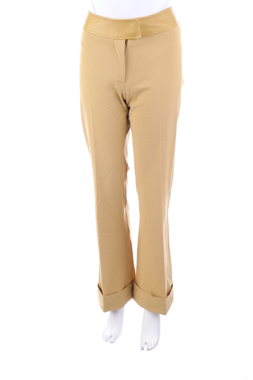 Tiffany - Palazzo-Hose mit Kunstleder-Details - W32