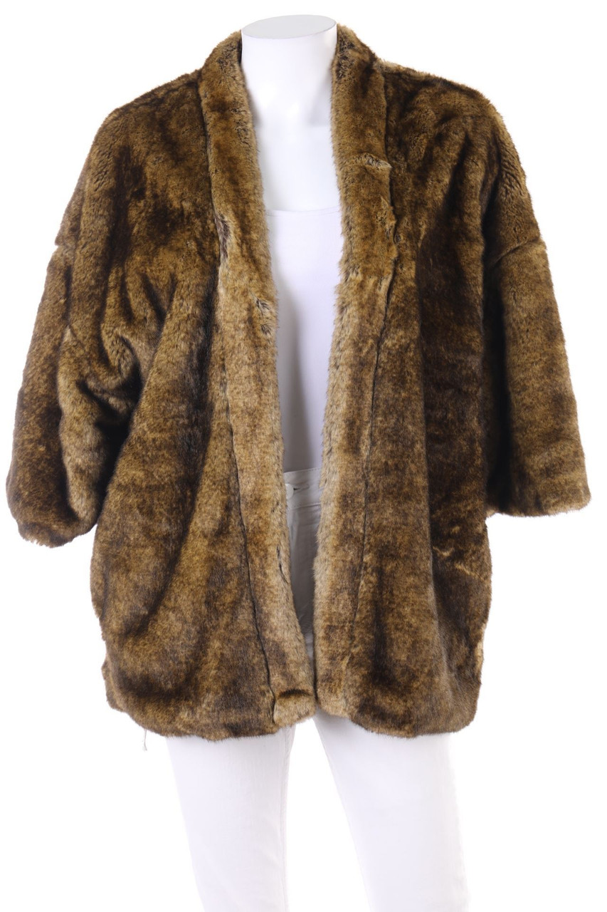 Zara Trafaluc Outerwear Collection - Fake Fur-Jacke mit 3/4-Ärmel - M