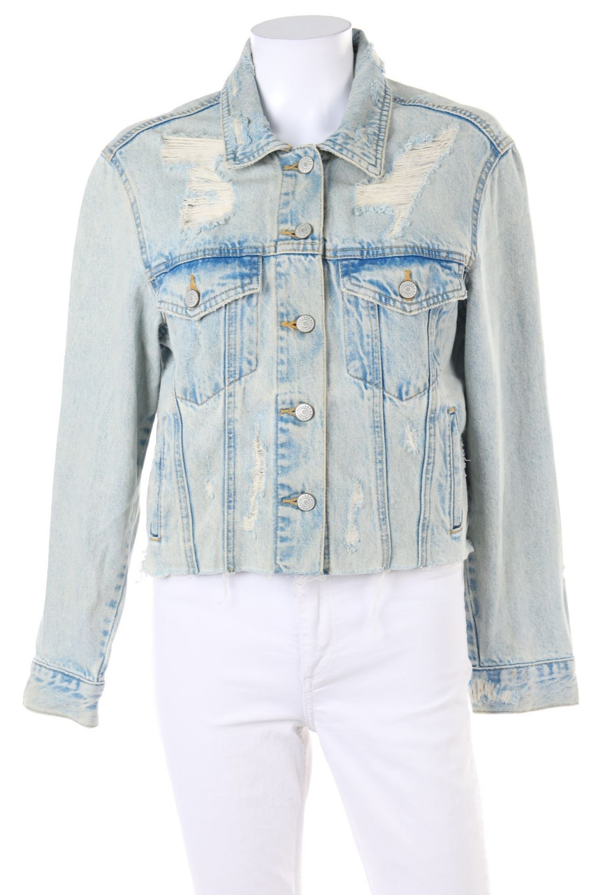 PULL&BEAR - Jeans-Jacke im Destroyed Look - XS