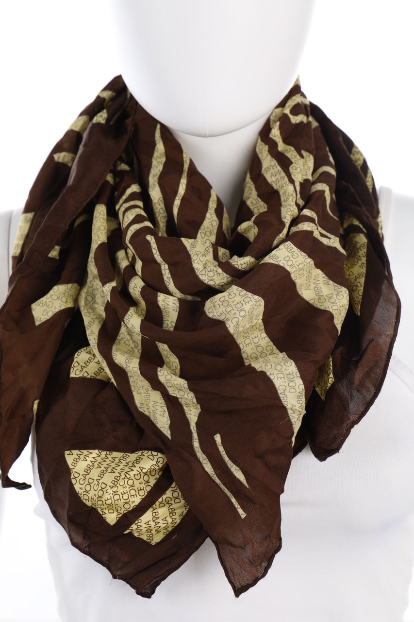 DOLCE&GABBANA - Seidentuch mit Animal-Print - ONE SIZE