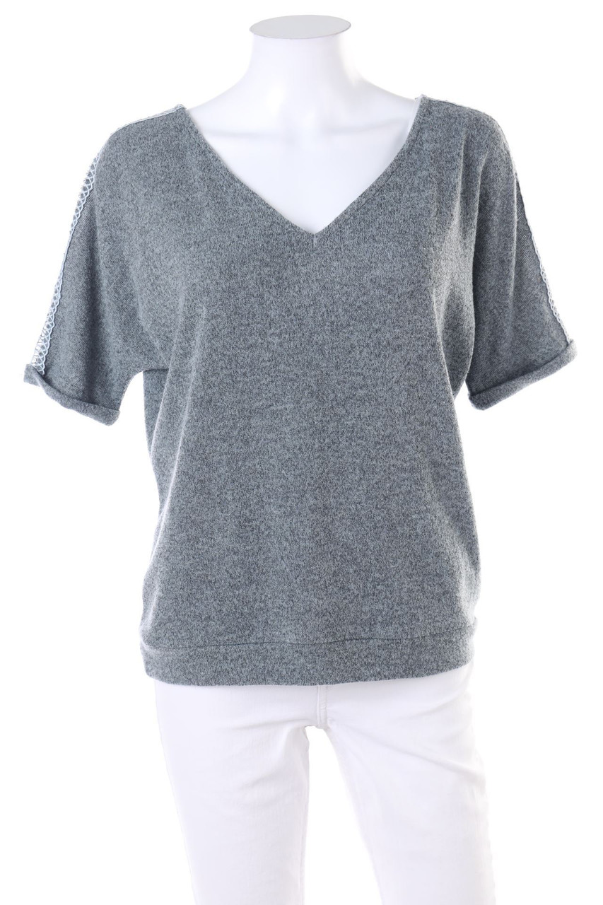 cache cache - Kurzarm-Shirt mit Spitzen-Einsatz - D 36