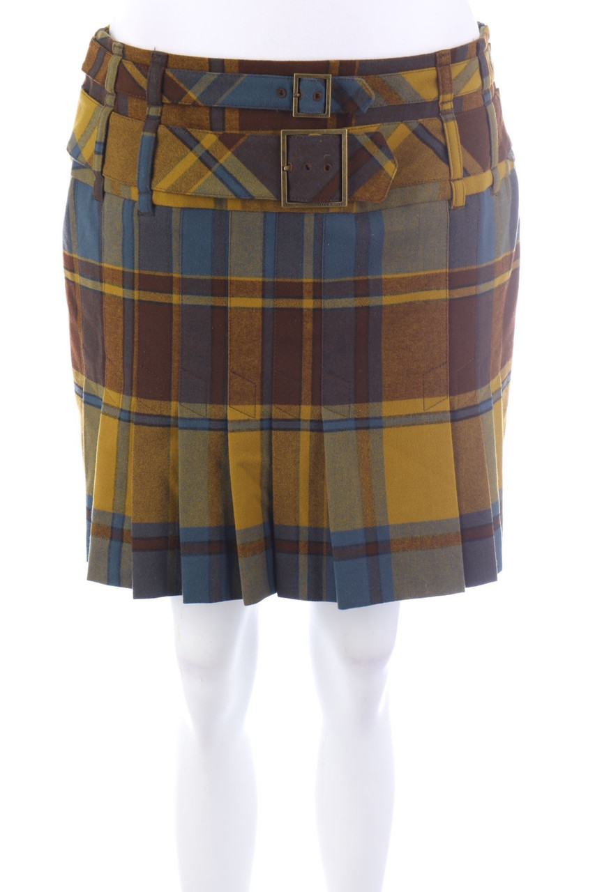 KAREN MILLEN - Falten-Mini-Rock mit Karo-Muster - D 38