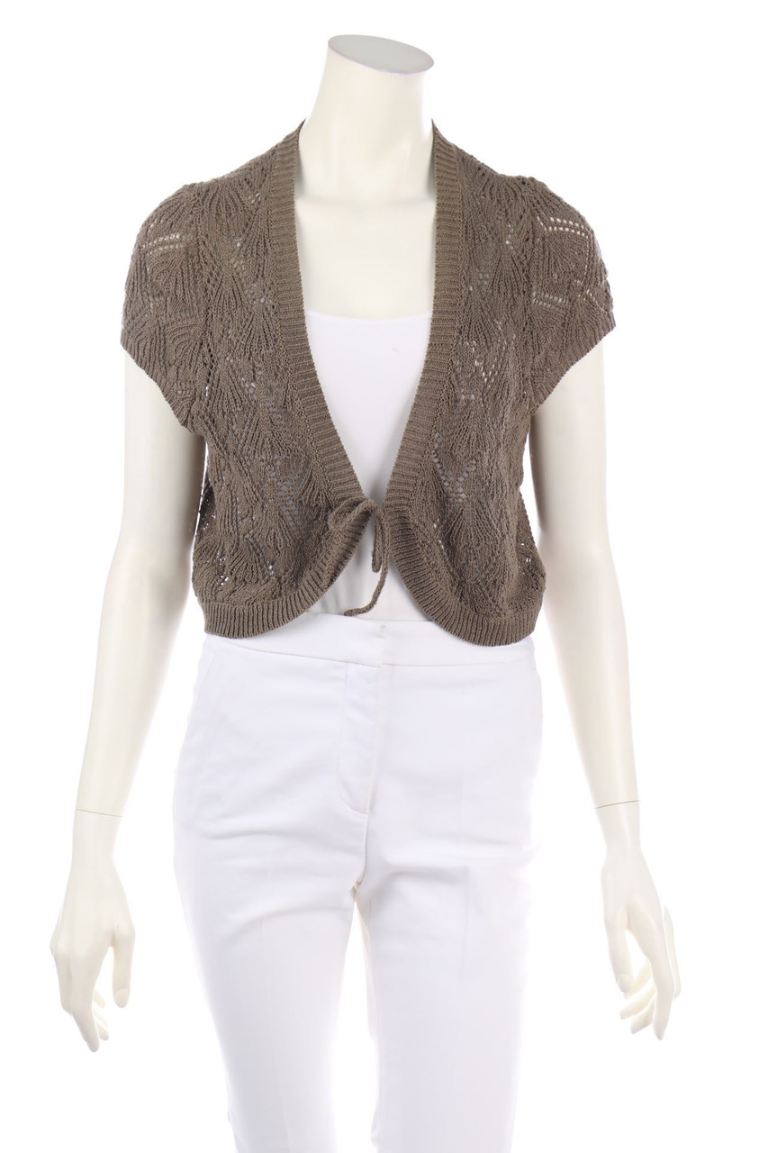 TAIFUN - Bolero mit Lochstrick-Details - M