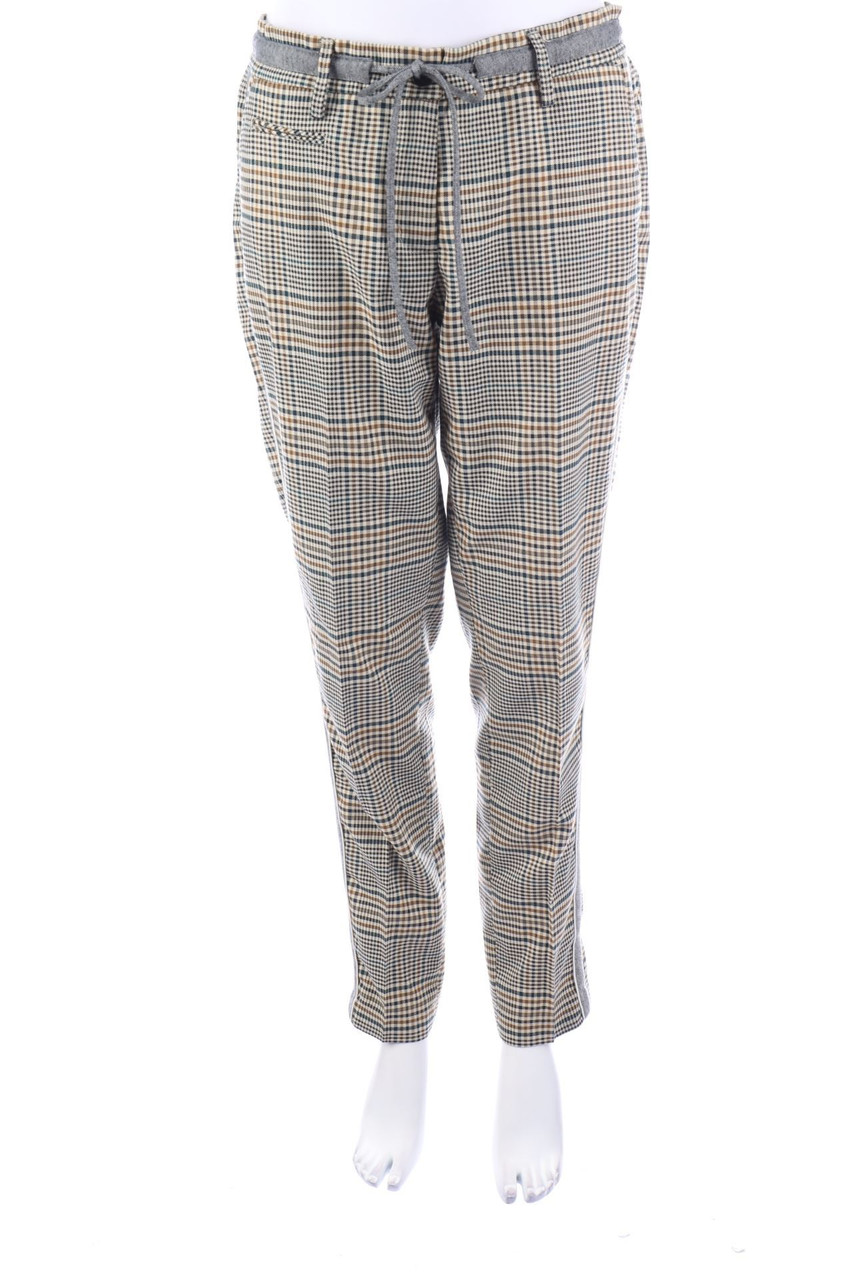 OPUS - Jogger-Hose mit Karo-Muster - D 40