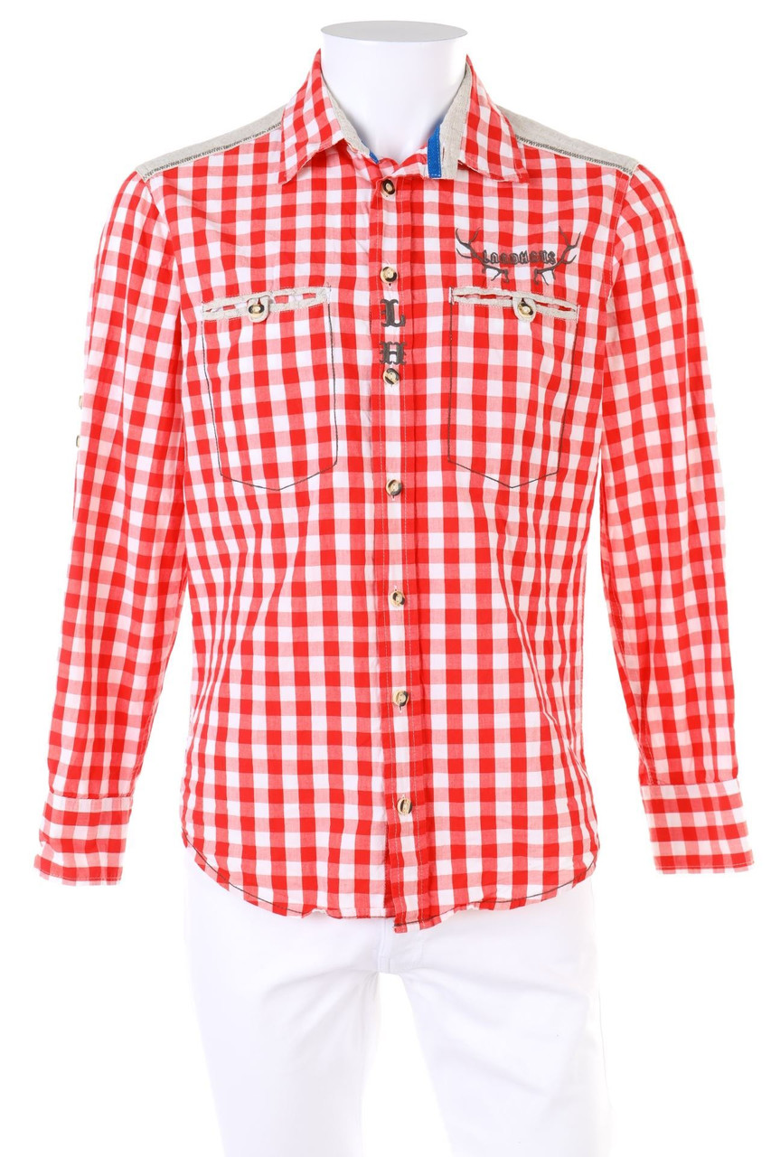 LANDHAUS - kariertes Hemd mit Roll-up-Manschette - S