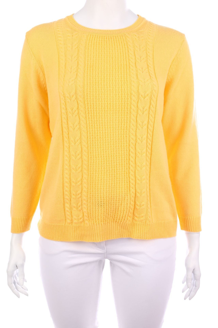 FAIR LADY - Strick-Pullover mit Zopf-Muster - D 48
