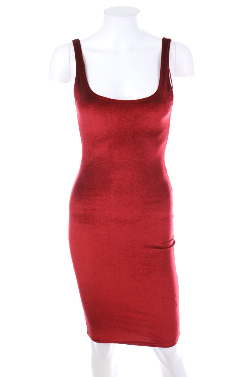 PULL&BEAR - Samt-Abendkleid - S