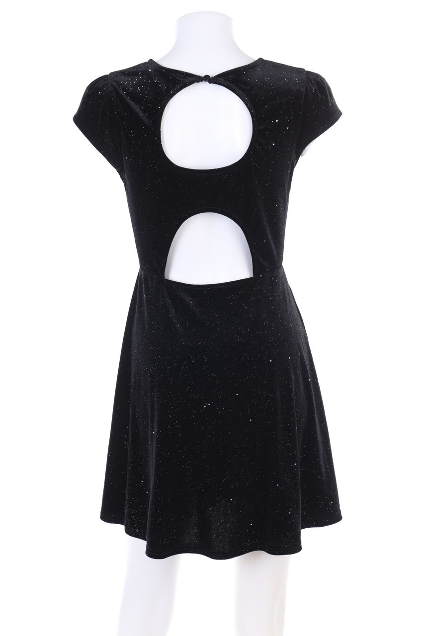 Ohne Label - Samt-Kleid mit Glitzer - D 32