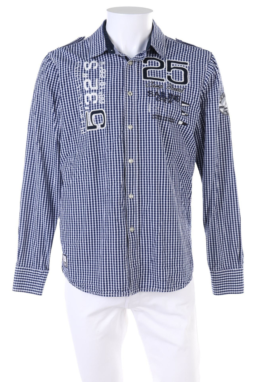 Camp David - kariertes Hemd mit Stickereien - M