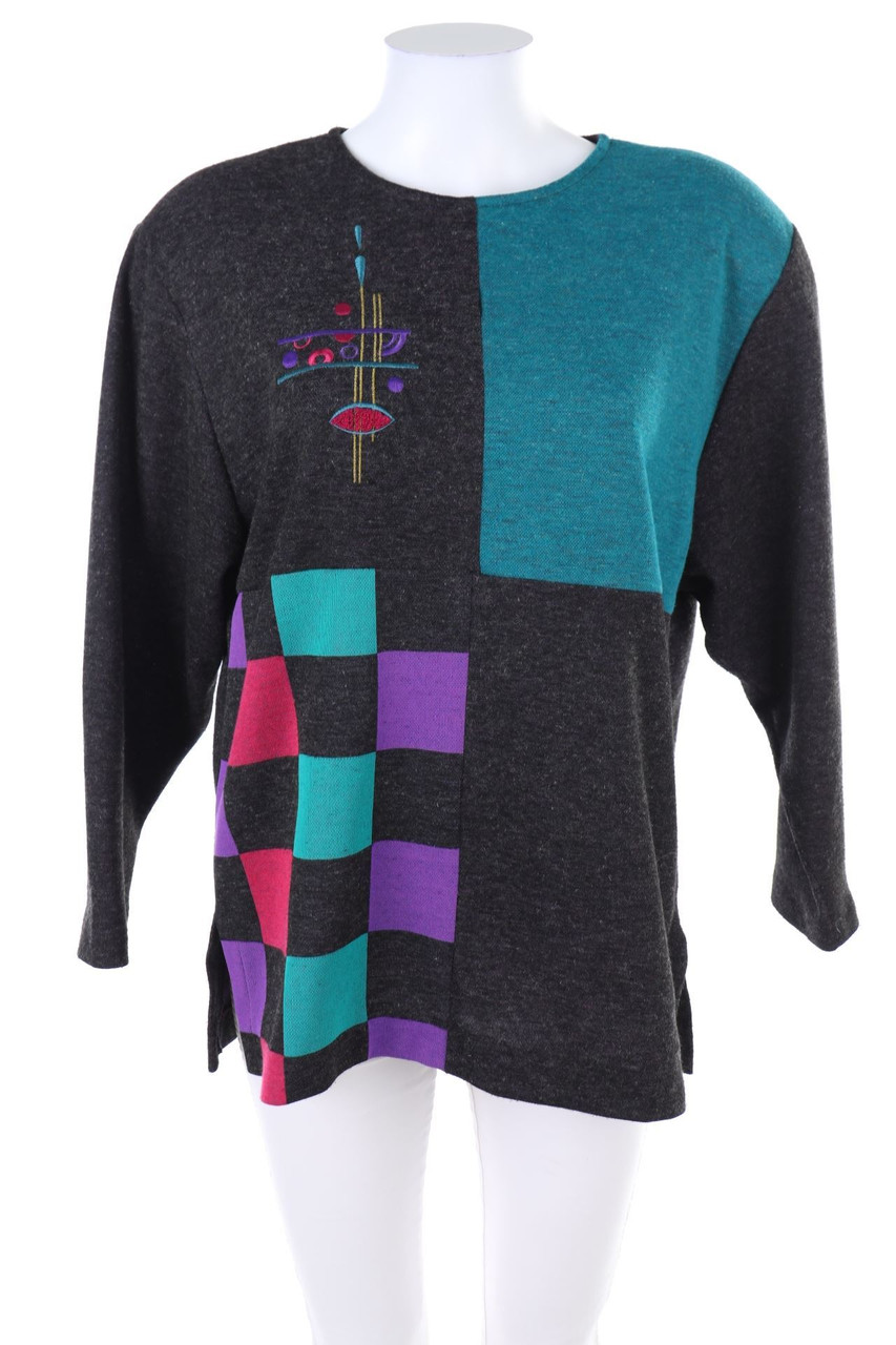 Création Atelier GS - 80s-Strick-Pullover mit Wolle - D 44