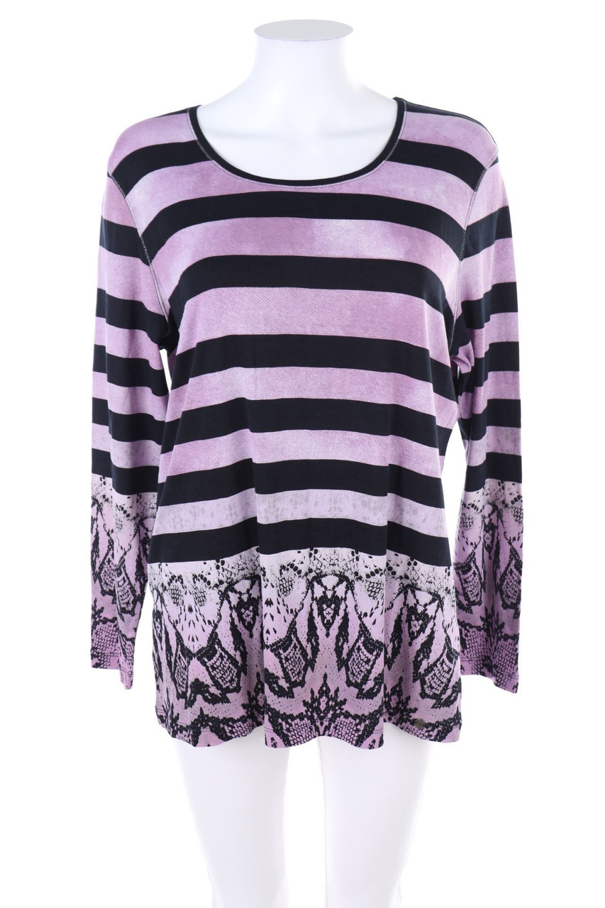 olsen - Muster-Longsleeve-Shirt aus Baumwolle - D 48