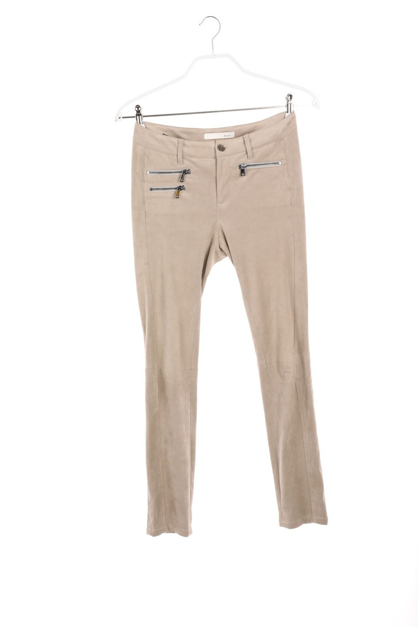 ouí - Kunstleder-Hose mit Reißverschluss - D 36