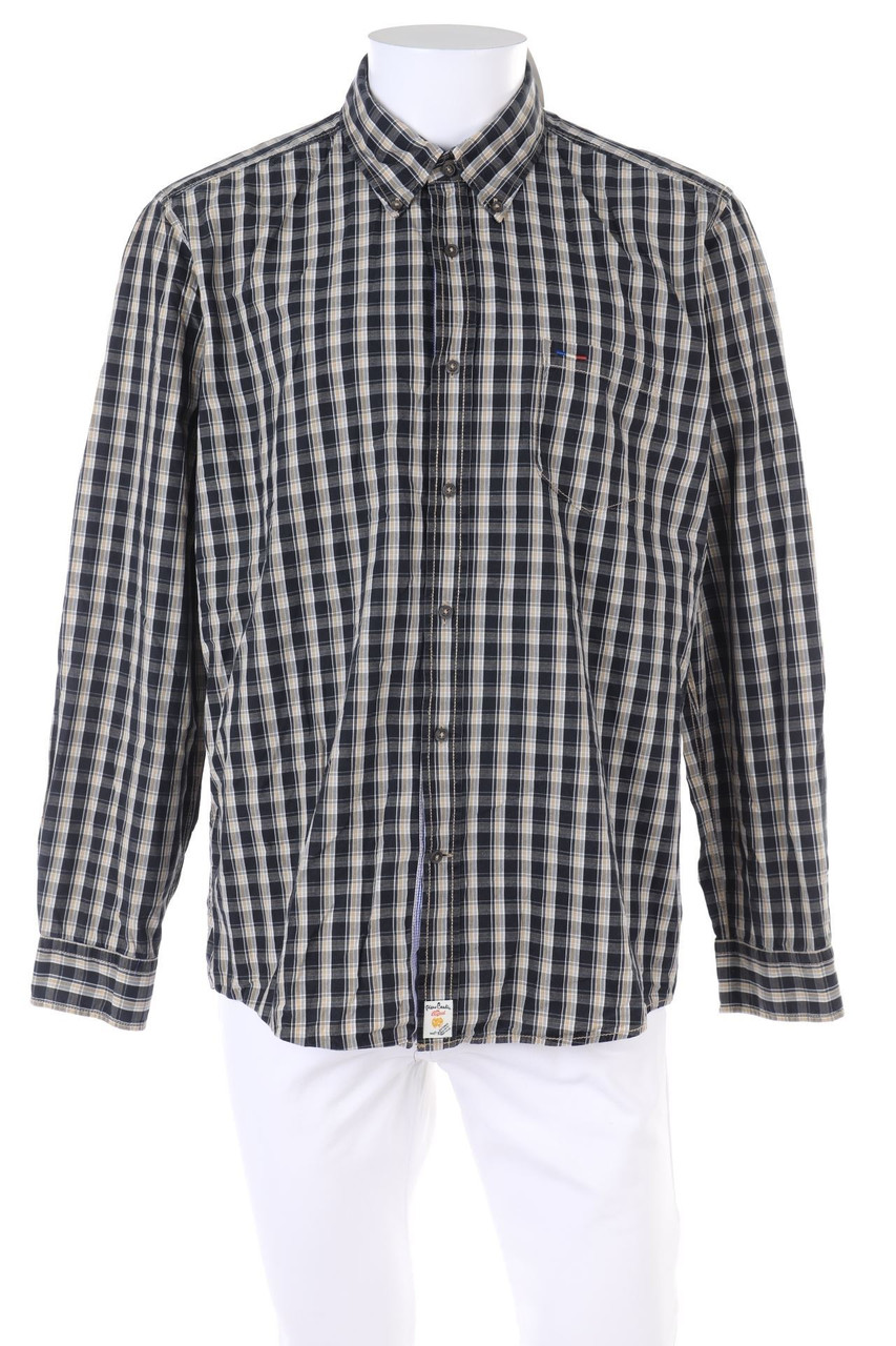 pierre cardin - Tartan-Hemd mit Elbow Patches - XL