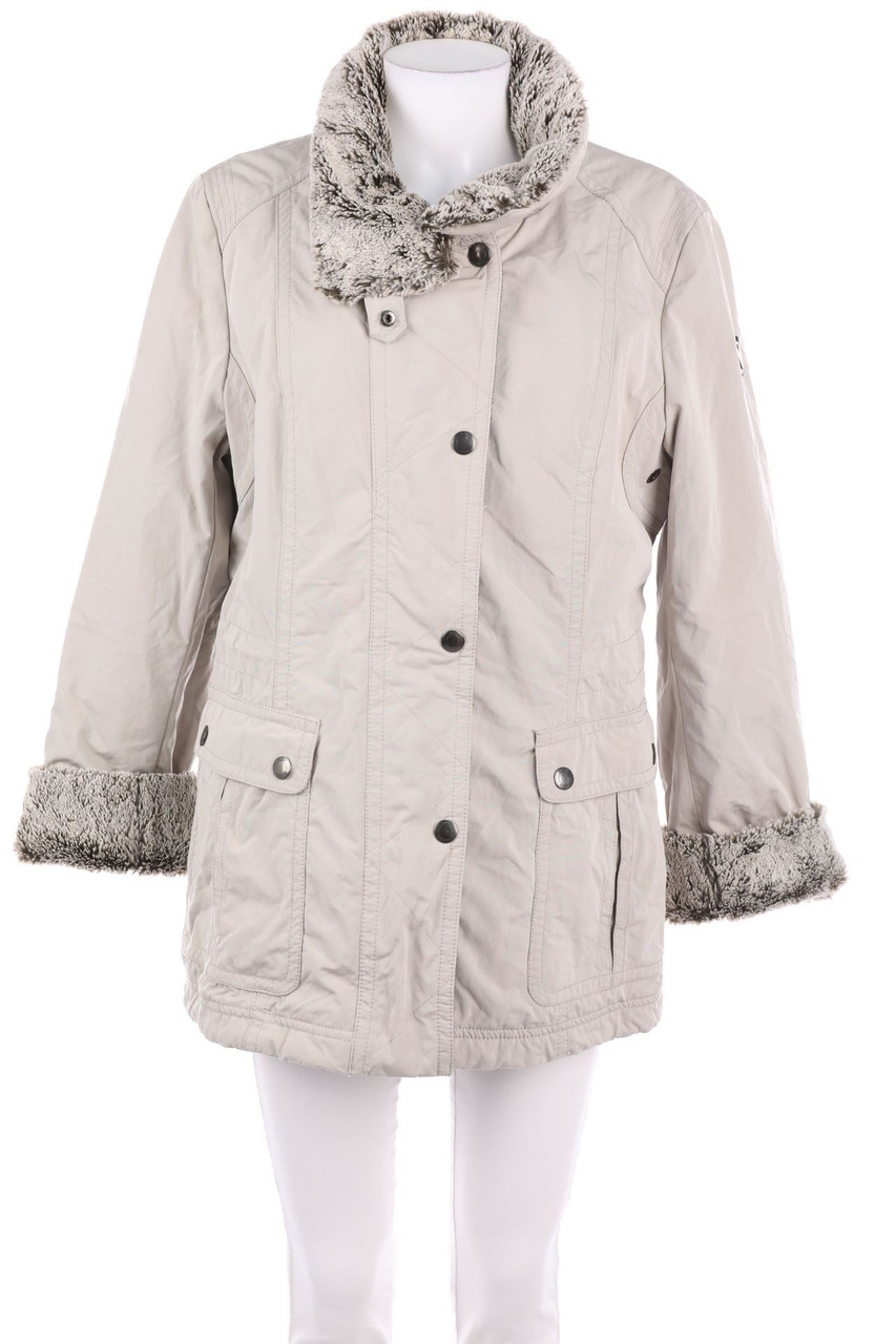 FUCHS SCHMITT - Jacke mit Fake Fur-Besatz - D 40