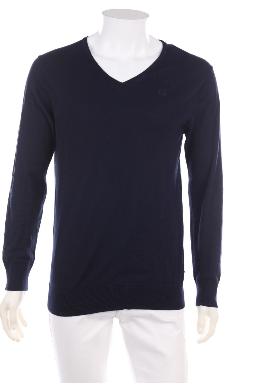SCOTCH & SODA - Baumwoll-Strick-Pullover mit V-Neck - M