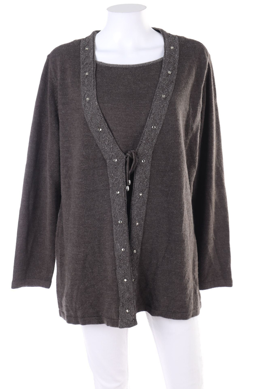 CANDA by C&A - Cardigan mit Schmuckstein-Applikation - XL