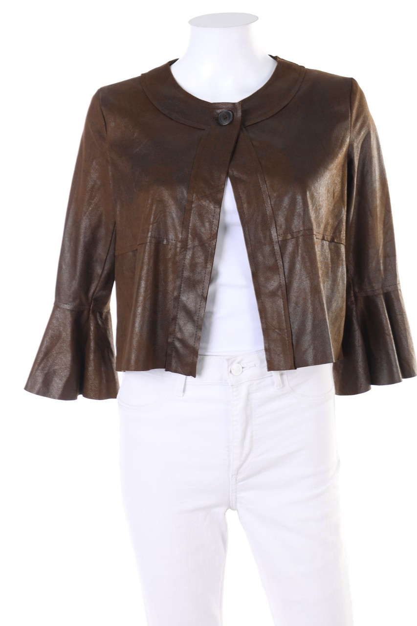 Dixie - Kunstlederjacke mit Volants - S