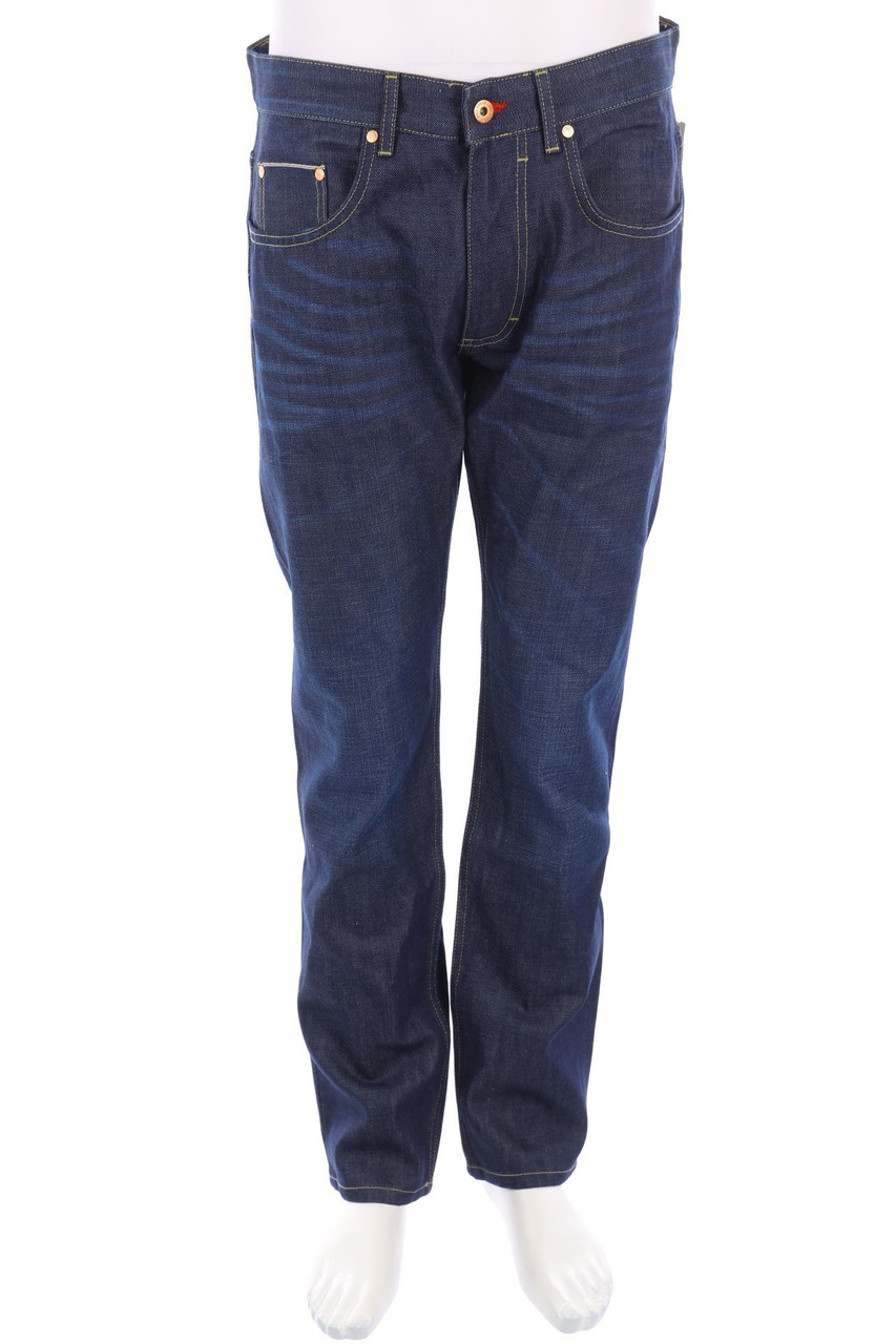 RVLT - Dark Denim Slim-Jeans mit Logo-Patch - W34