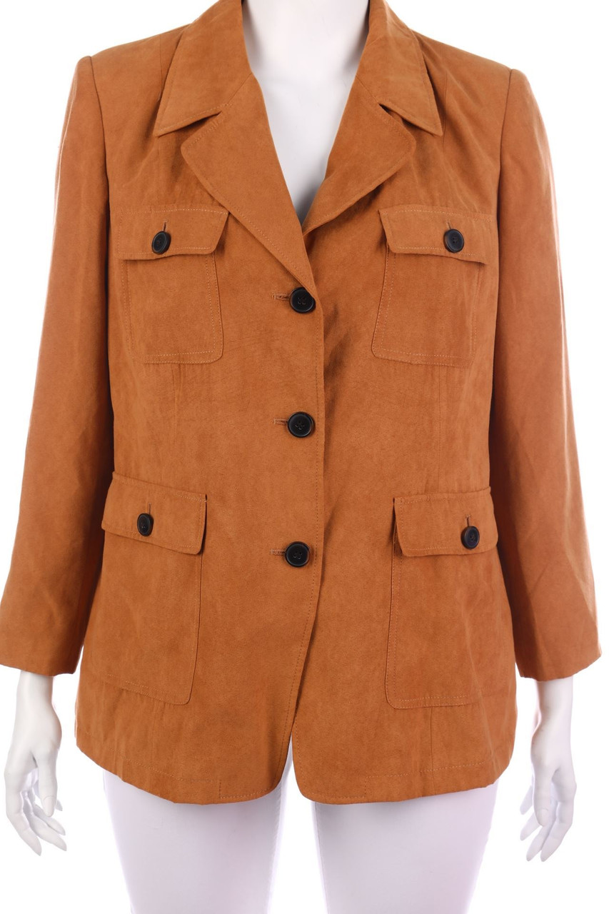 COUTURE LINE - Kunstlederjacke mit aufgesetzten Taschen - D 50