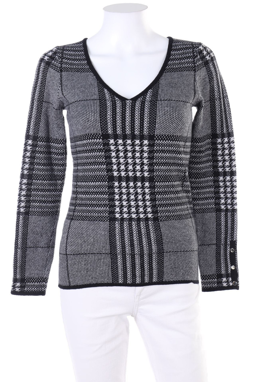MORGAN - Strick-Pullover mit Karo-Muster - S