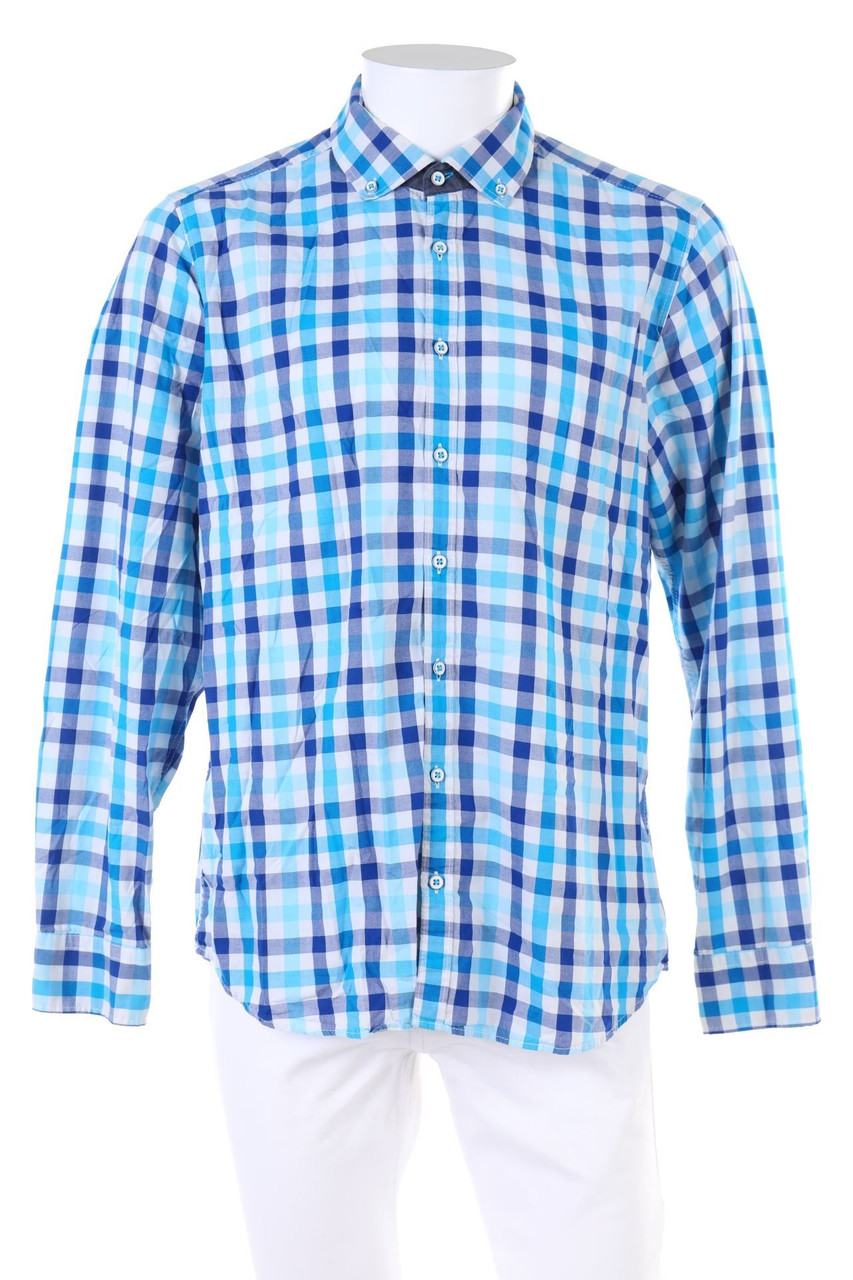 OLYMP - kariertes Hemd aus Baumwolle - XL