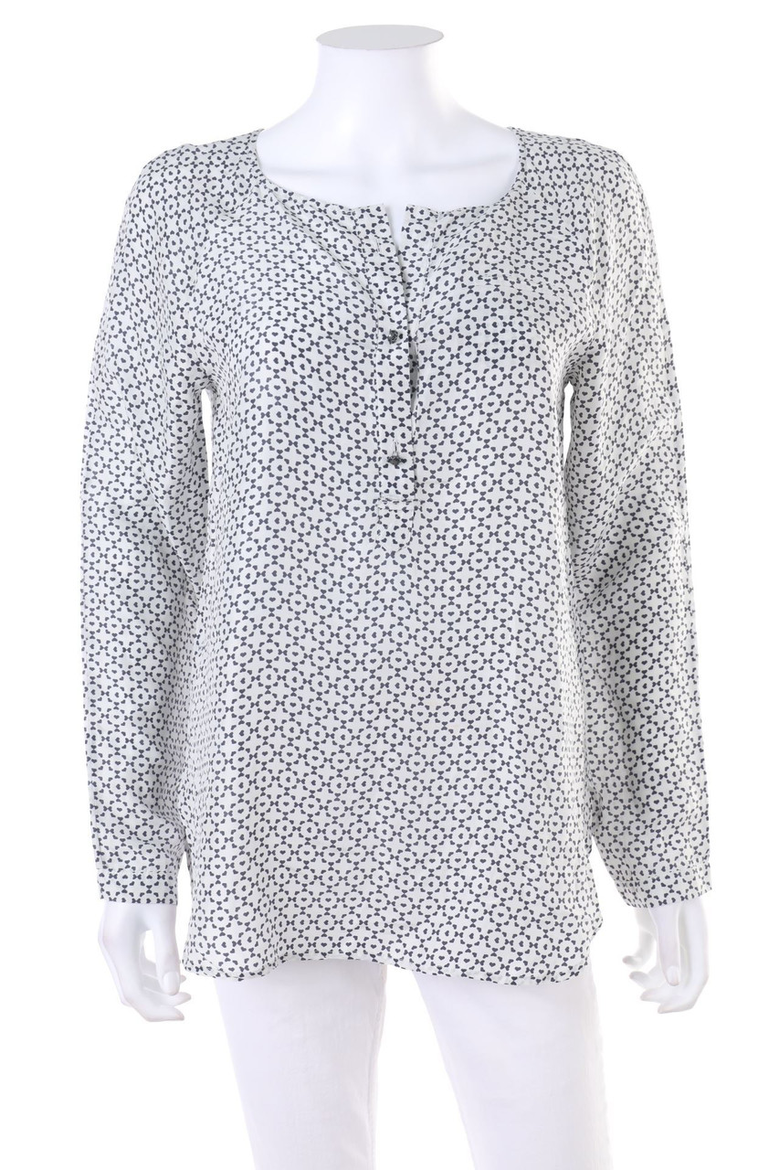 max volmáry - Seiden-Bluse mit Print - D 36