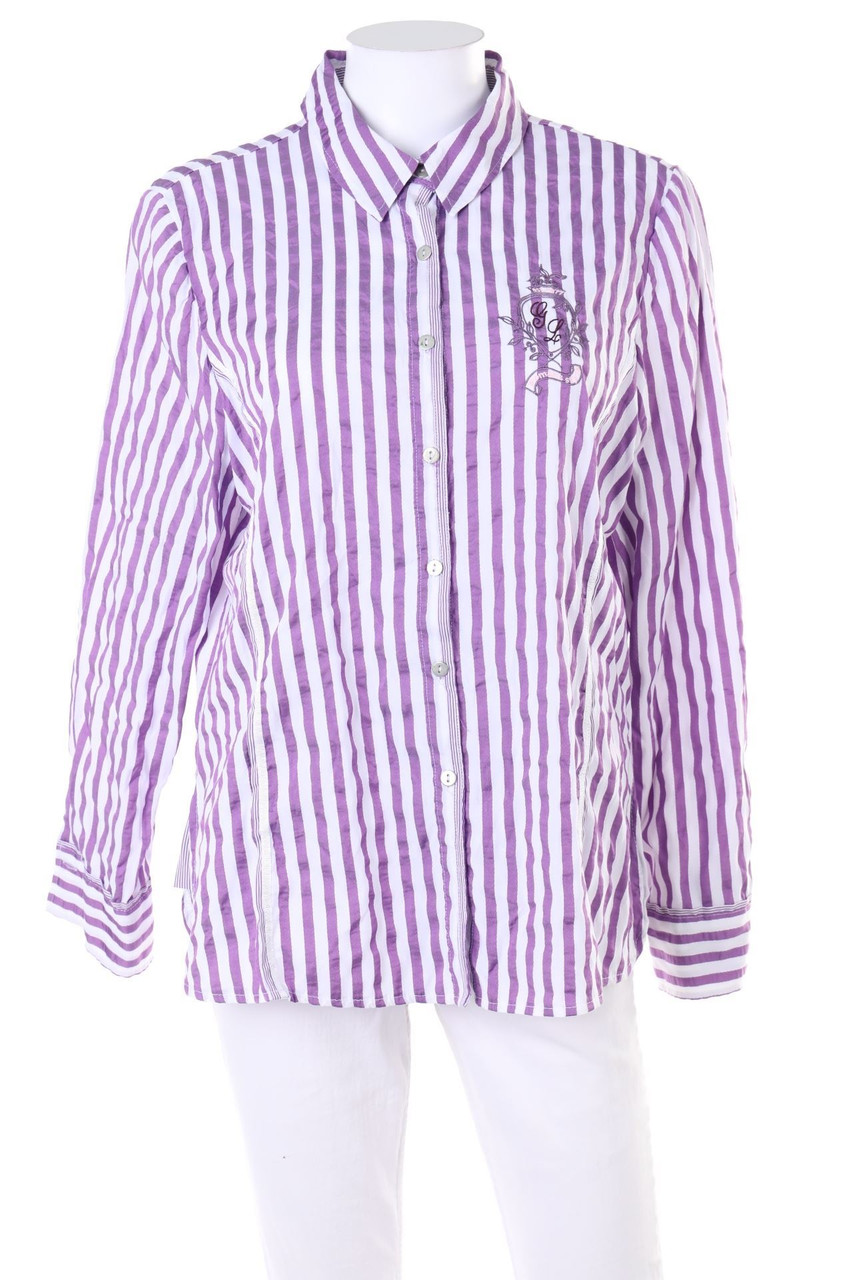 GINA LAURA - Hemd-Bluse mit Stickereien - L