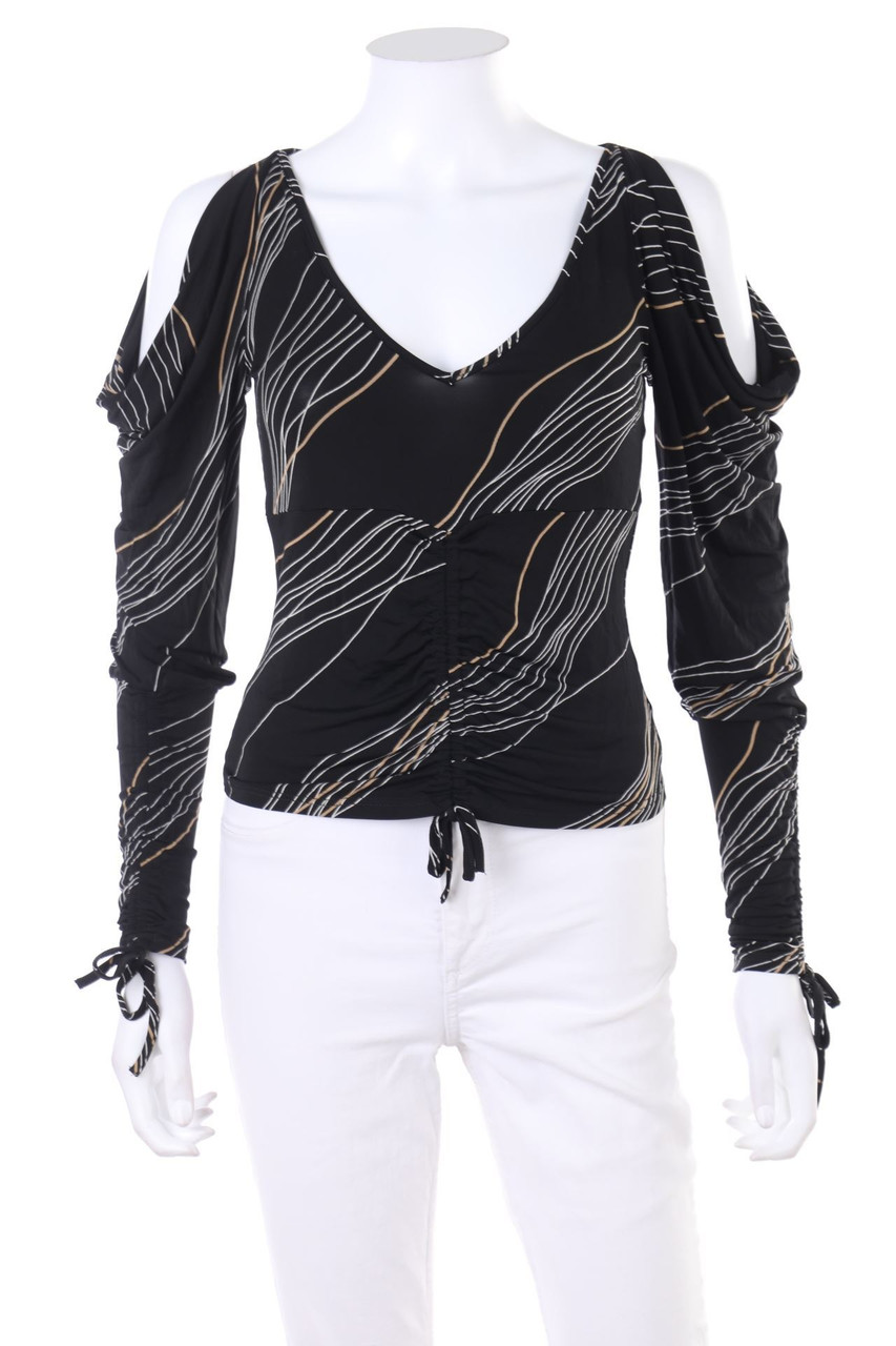 DIKA - Print-Longsleeve-Shirt mit Cut-outs - M
