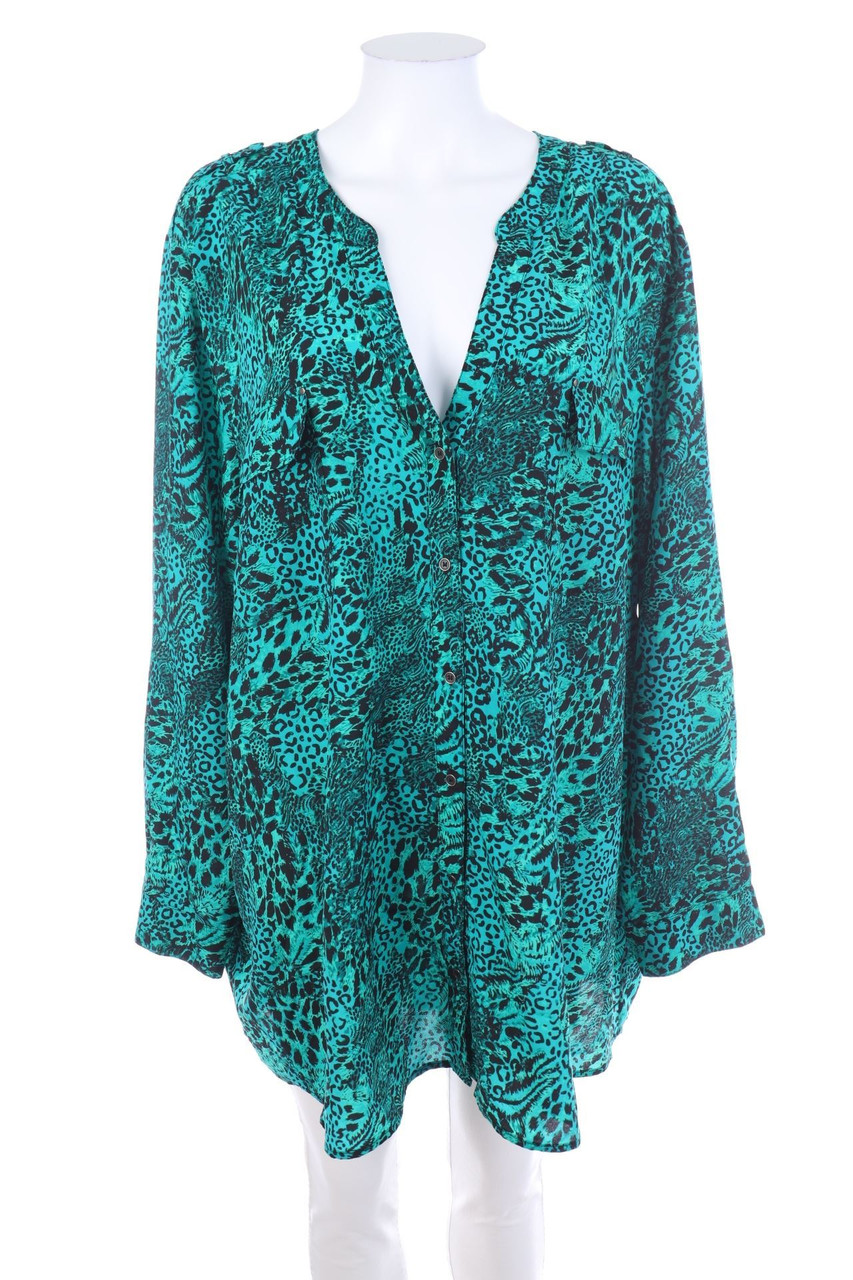Brillante et charmante - Bluse mit Leo-Print - XXXXXL