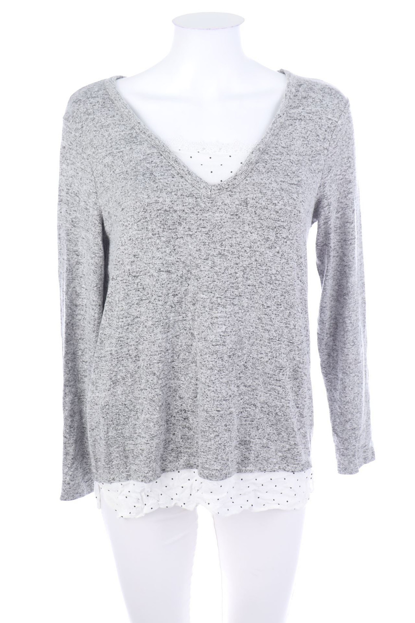 promod - Strick-Pullover im Layer Look mit Punkten - M