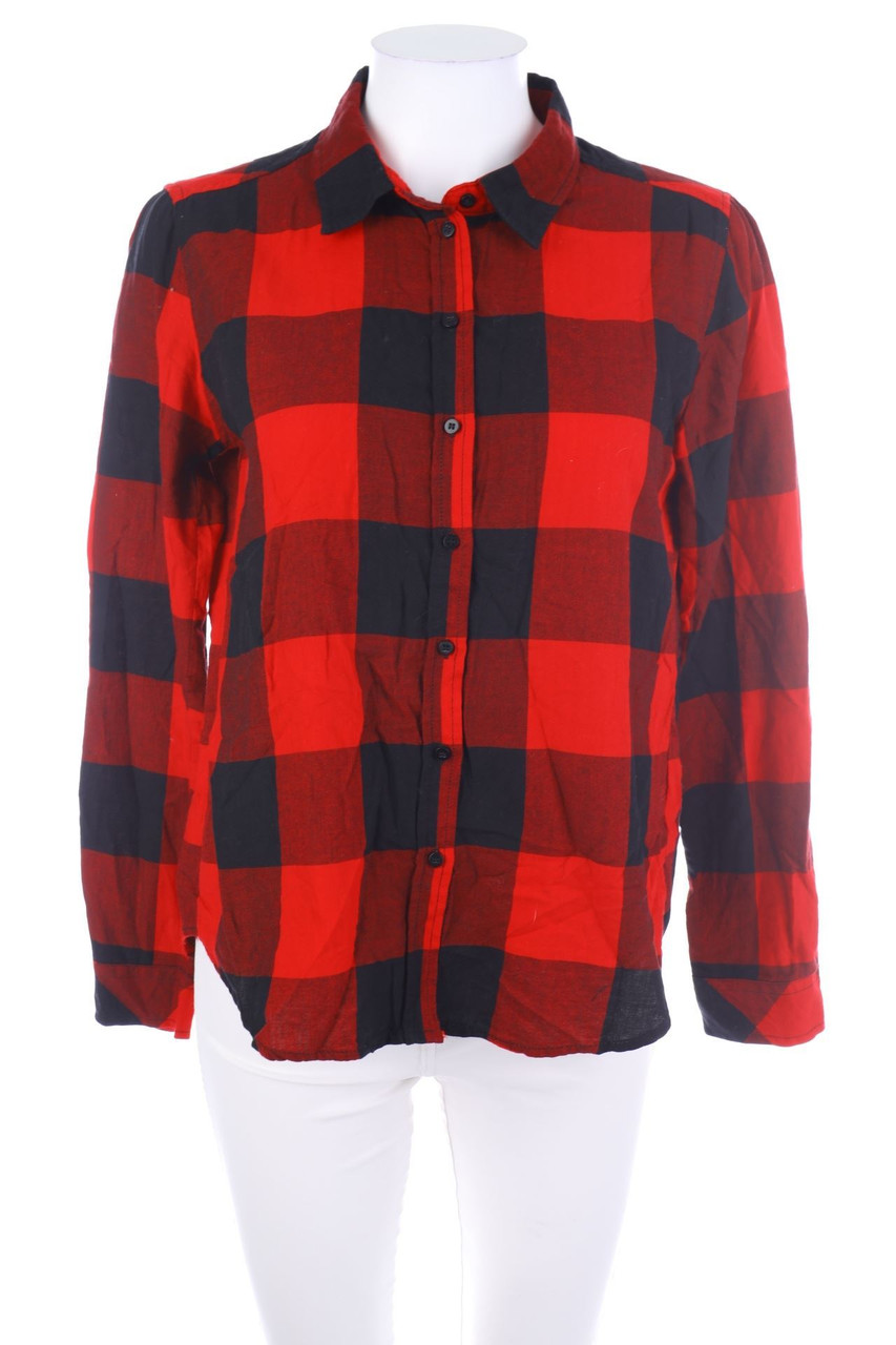 Ohne Label - Lumberjack-Hemd-Bluse mit Karo-Muster - M