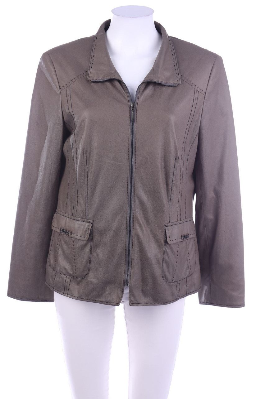 KIRSTEN - Kunstlederjacke mit aufgesetzten Taschen - D 40