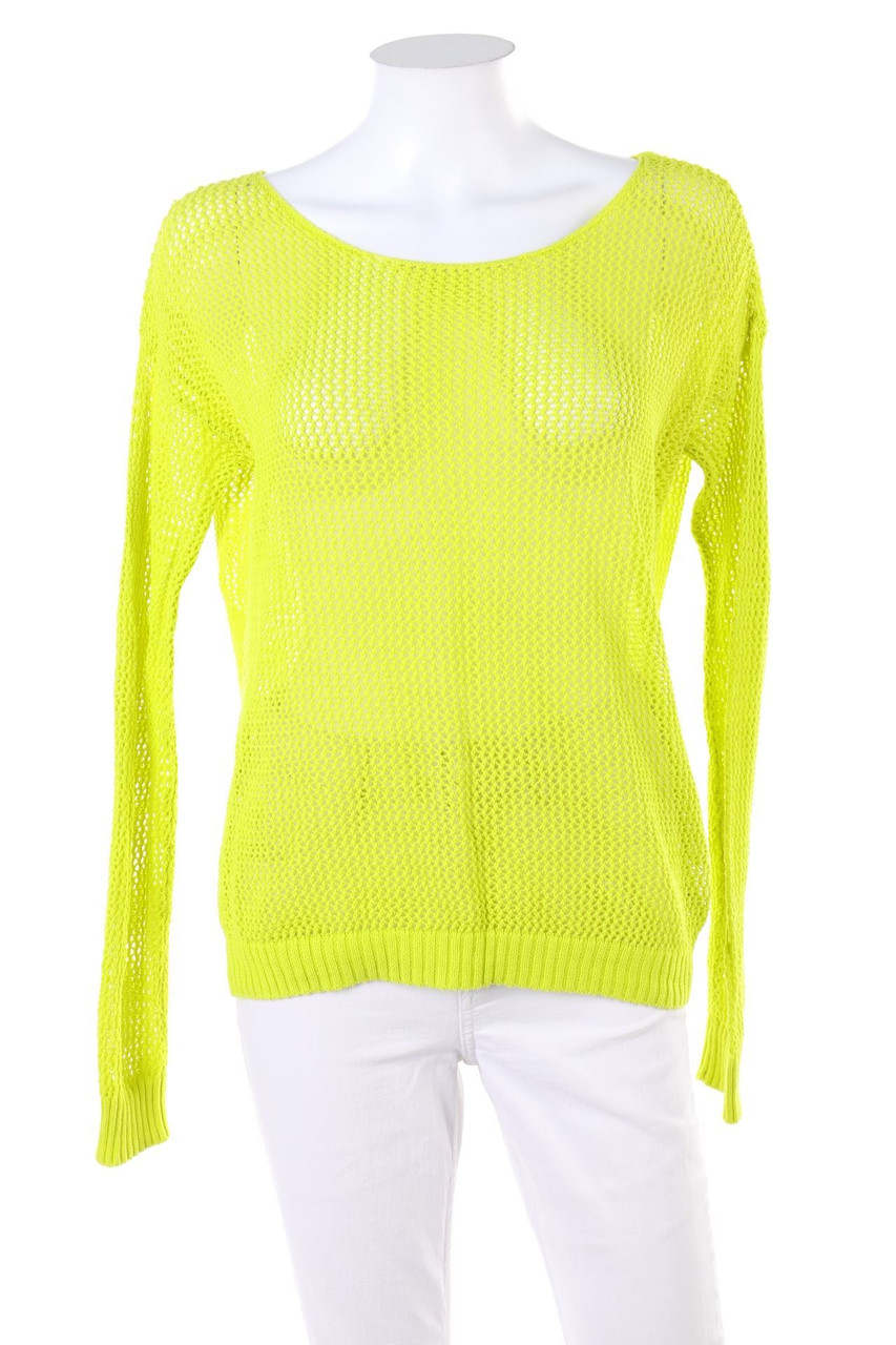 ICHI - Baumwoll-Pullover aus Lochstrick - XS