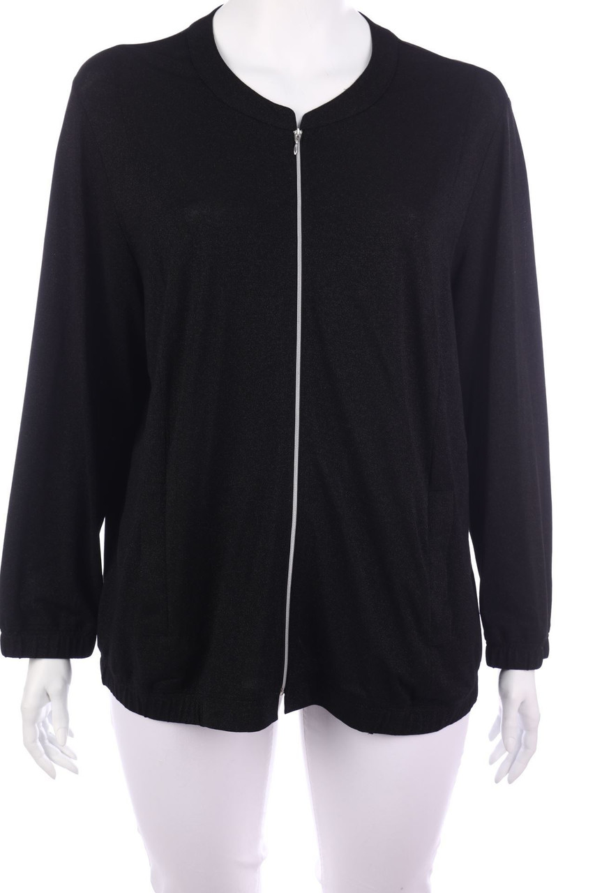 THEA - Zipper-Cardigan mit Glitzer - XXL