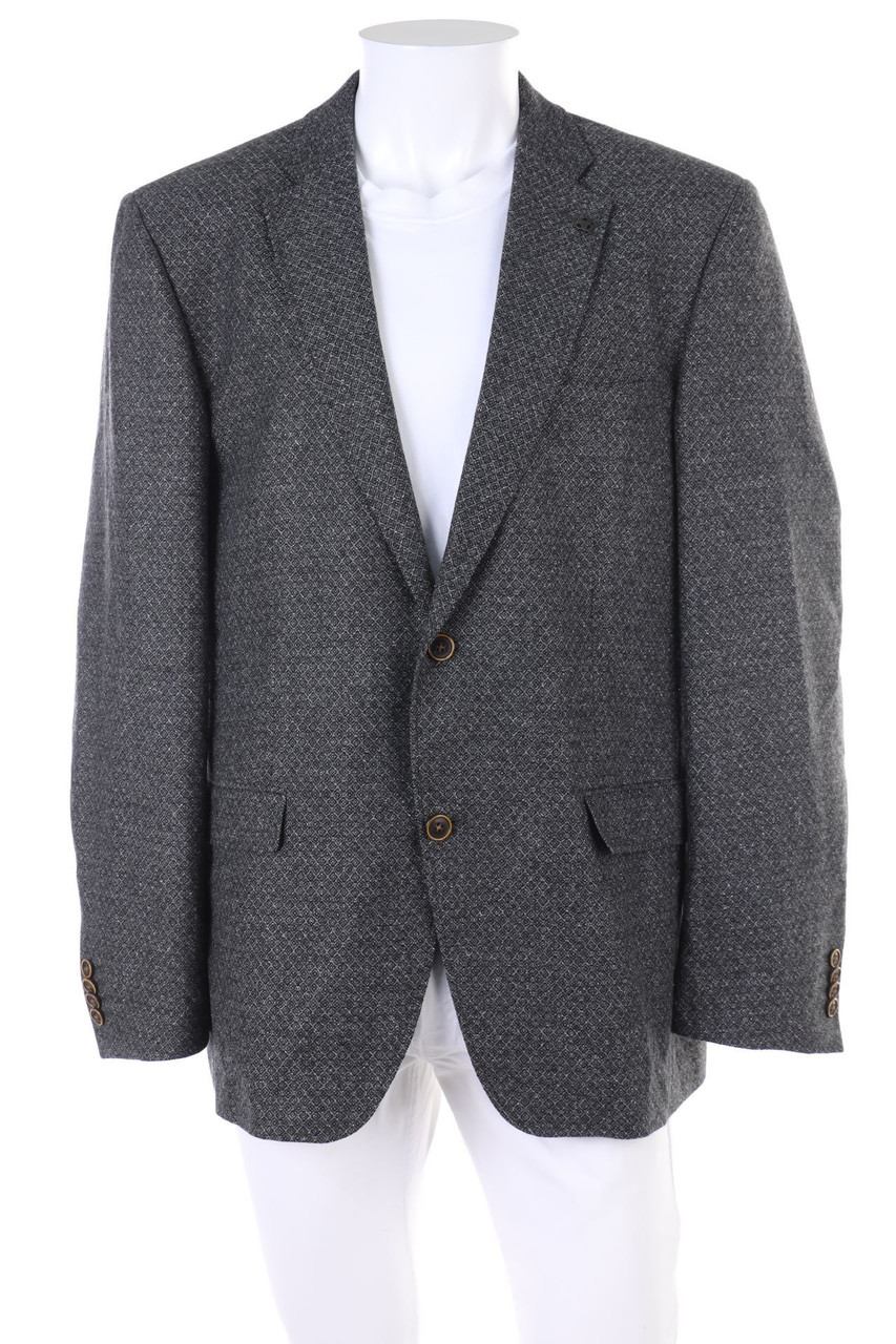 ROY ROBSON - Muster-Sakko aus Schurwoll-Mix mit Seide - 54