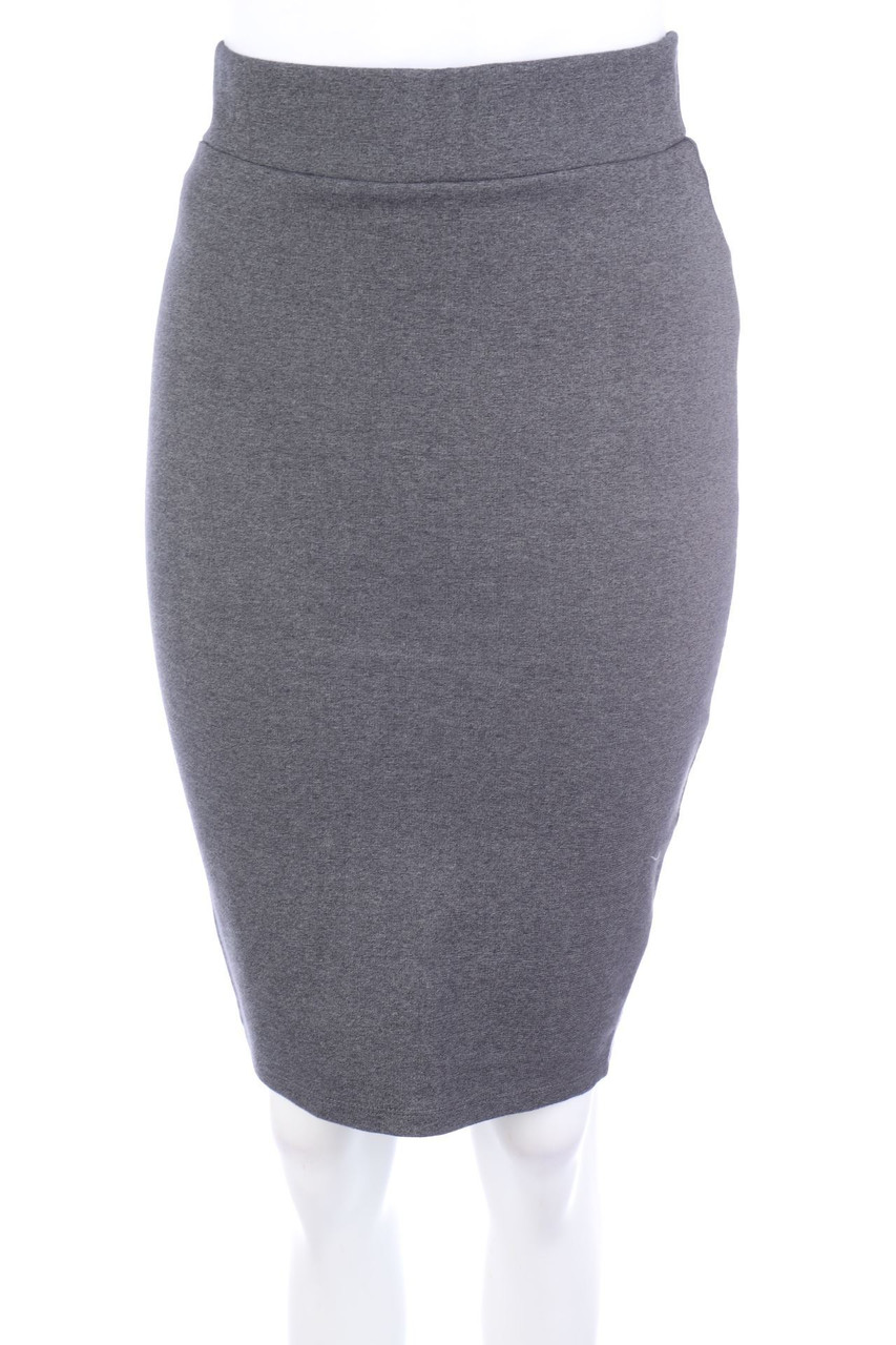 AMISU - Jersey-Bleistift-Rock mit Schlitz - D 36