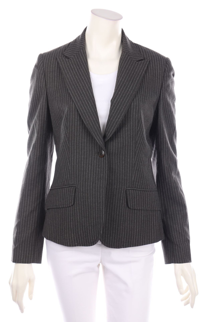 JIGSAW - Woll-Blazer mit Streifen - D 38