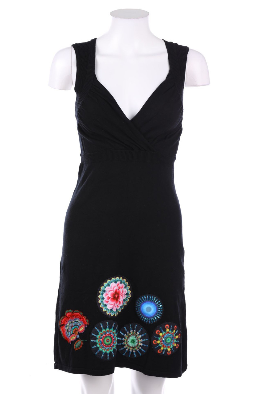 Desigual - Strick-Kleid mit floralem Muster - XXS