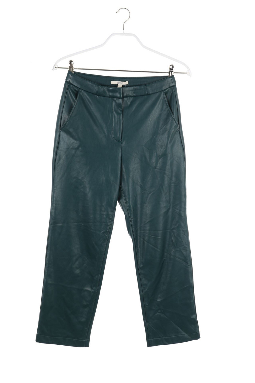 ESPRIT - Cropped-Kunstleder-Hose - D 34